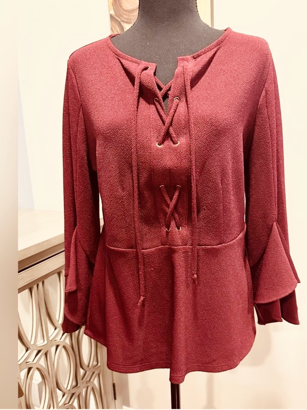 By Chico’s Burgundy Top